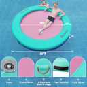 Water Hammock Inflatable Floating Dock, Round Floating Ring Lake Floats for Adults, Heavy Duty Pool Float Raft for Ocean and Lake, 6/8/10/12FT