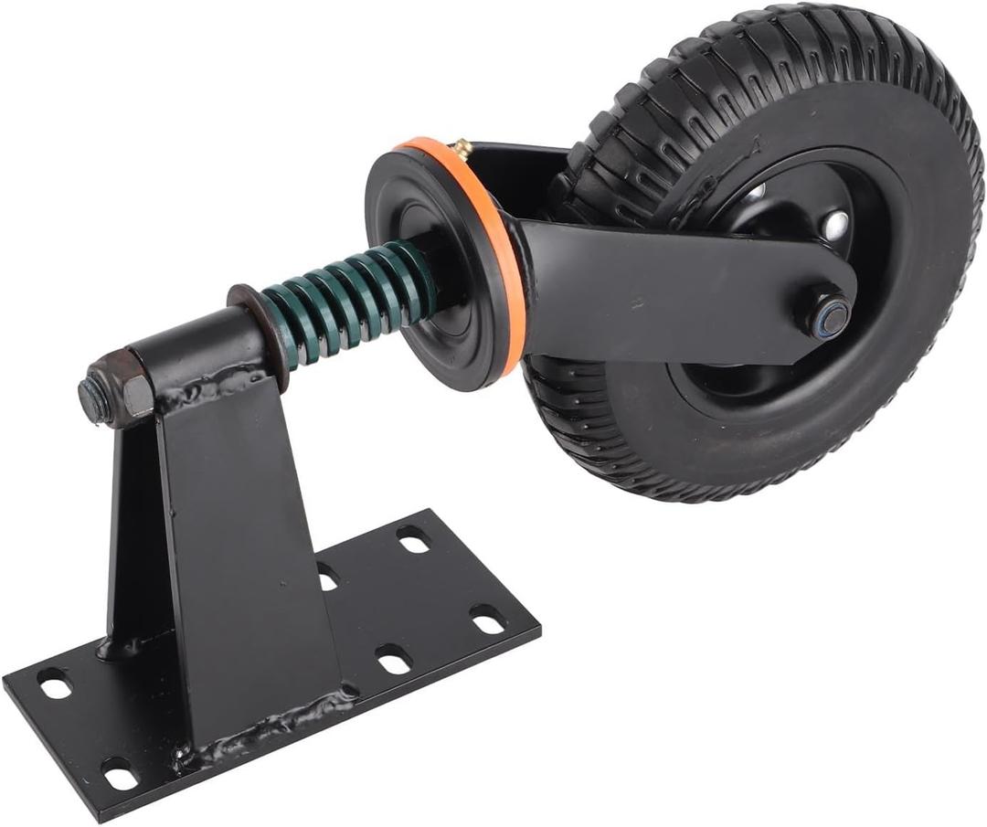 Fence Gate Wheel, Gate Auxiliary Wheel, Wide Application, Carbon Steel and Rubber, 600 Pound Load Capacity for Farm (Black)