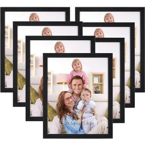 Giftgarden 8x10 Picture Frame Multi Photo Frames Set for Wall Decor or Tabletop Display, Pack of 6, Black