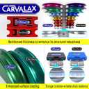CARVALAX 90° Ratcheting Tube Bender Kit - 7 Color-Coded Aluminum Heads for 1/4" to 7/8" Pipes, Reverse-Bend Adapters & Portable Toolbox, Tube Cutter & Deburring for HVAC/Heating Repair (Blue）