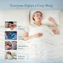 Cozy Bliss Cooling Comforter Seersucker Plaid King Size, Q-Max 0.45 Lightweight Cooling Blanket, Breathable Silk Smooth Summer Bedding Quilt for Hot Sleepers Night Sweats White