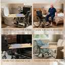 Wooden Slide Transfer Board,31x11" Transfer Board with Track Pulley Turntable,Made of Heavy-Duty Wood for Patient,Holds up to 500 Pounds,Suitable for Patient Senior and Handicap Move Assist