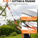 SISUPASSIE 26FT Reach Tree Trimmer, Telescoping Pole Saw with 5-20FT Extension Pole, Manual Tree Pruner Extendable for Yard, Garden, Patios