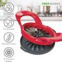 PrepWorks Dishwasher Safe Apple Slicer and Corer 16-Slice Thin Apple Cutter with Safety Cover