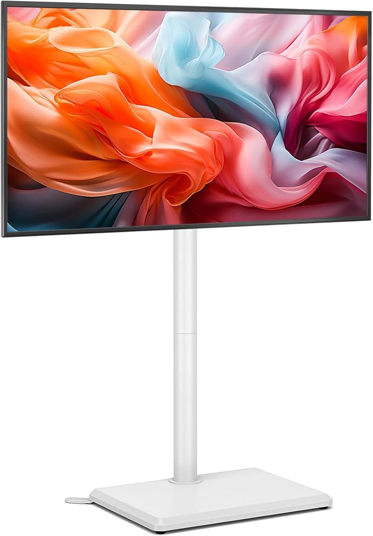 TVON TV Floor Stand for 32 to 60 inch TVs Tall TV Stand with Support Feet, Slim Corner TV Stand Height Adjustable Swivel TV Stands, Max VESA 400x400mm up to 40kg