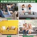 4.4" x 10 FT Hook and Loop Tape for Couch Cushions, Heavy Duty Adhesive Tape Roll, Anti Slip Rug Gripper, Wall Adhesive Strips, No Punching Wall Mounting