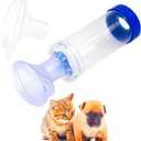 Cat Inhaler Spacer, Aerosol Chamber Inhaler Spacer for Cat's Breathing & Delivering Medication, Come with 2 Size Masks