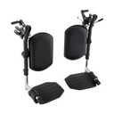 Invacare Wheelchair Elevating Legrest with Padded Calf Pads, Footrest with Swing Away Function, Adjustable Length, Tool-Free Installation, Designed for Invacare Wheelchair, Black