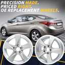 New 16x6.5 inch 16" x 6.5" Premium Aluminum Alloy Wheel Rim Fits for Hyundai Elantra 2011 2012 2013, Direct Fit, ALY70806U20N