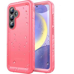 SPORTLINK for Samsung Galaxy S24 Case - IP68 Waterproof Dustproof, 360 Full Body Shockproof Protective, Built-in Screen Protector Cover for Galaxy S24 5G 6.2 Inch, Pink