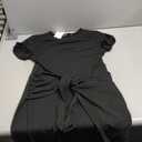 LILLUSORY Womens Casual Short Sleeve T Shirt Dress 2025 Summer Bodycon Wrap Ruched Mini Night Out Sundress (Small, Black)