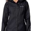 Columbia Womens Arcadia II Waterproof Rain Jacket, Black, Large