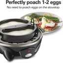 Hamilton Beach 3-in-1 Electric Egg Cooker for Hard Boiled Eggs, Poacher, Omelet Maker & Vegetable Steamer, Holds 14, Black (25508)