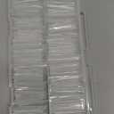 Sandwich Dual Nail Forms, 15 Sizes Long Coffin Top and Bottom Dual Forms for Builder Gel, Reusable Acrylic Nail Extension Molds with Guide Lines, Professional Manicure Supplies (Coffin)