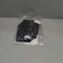 ETCYY NEW Womens Summer Dresses Mesh Hem Petal Short Sleeve Dress Floral Print Daily Sundresses with Pockets Black L