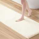 Madison Park Marshmallow Bathroom Rug Non Slip, Luxrurious Plush Bath Mat, Absorbent, Quick Dry, Spa Design Bath Room Dcor, 2'x6', Cream