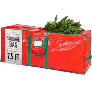 Christmas Tree Storage Bag - Durable Waterproof Material, Zippered Bag, Carry Handles. Protects Against Dust, Insects and Moisture (Red)
