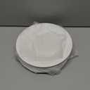 8.5 inch Basic White Melamine Plastic Beaded Salad Plate Set of 6, BPA Free, Chip & Break Resistant, Lightweight, Great for Dining, Weddings & Everyday Meals