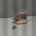 Newmetab Rainbow Bridge Dog Memorial Gifts for Loss of Dog Cat, 5.9“ Acrylic with LED Light/Picture Frame Keychain with Paw Prints/Sympathy Card Pet Sympathy Bereavement Gifts for Pet Lovers(Dog)