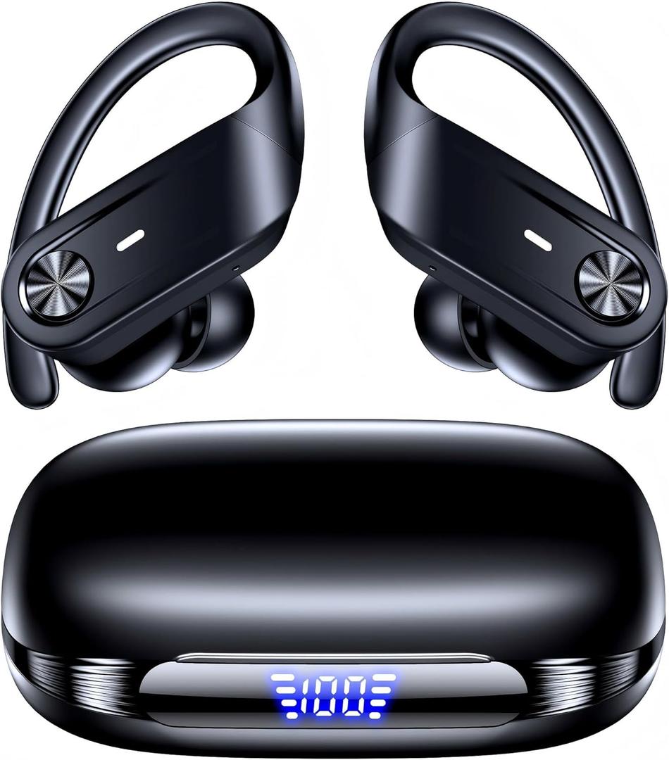 TAGRY Ear Buds with Earhooks Waterproof 80 Hrs Playtime