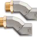 (1" NPT, 2PCS) Fuel Hose Swivel 360 Rotating Connector for Fuel Transfer Pump Fuel Nozzle Multi Plane Fuel Plane Swivel