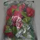 Duovlo Springs Flowers Artificial Silk Peony Bouquets Wedding Home Decoration,Pack of 1 (Spring Red) (20.87*3.5)