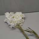 MINYULUA 6pc Artificial Hyacinth Flowers Bouquet Silk Flowers Home Garden Fence Restaurant Banquet Hotel Wedding Simulation White Decoration (Off White)