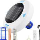 Floating Solar Pool Ionizer  Sun-Powered Pool Water Clarifier for Pools Up to 45,000 Gallons, Large Solar Panel & Thick Copper Anode, Enjoy Sparkling Water with Less Effort