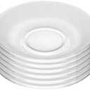 WHJY 6 pcs Clear Glass Plates, 4.5 inch Glass Plate Set, Small Dessert Plates Tea Plates Bulk