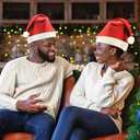 24PACK Non-Woven Cloth Santa Hat Christmas Caps for for Adults and Children Christmas Red