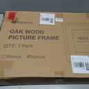 Axeman 16x24 Natural Solid Oak Wood Picture Frame with 12x18 Mat, Premium Rustic Wooden Photo Frames with Tempered Glass, Poster Photo Frame for Gallery Wall Hanging, 3 Packs