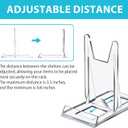 24 Pack Adjustable Book Display Stand, Crystal Clear Acrylic Book Easel, Comic Holder (4.41 x 4.13 x 2.36 Inch)