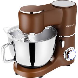 Stand Mixer, 9-Quart Stainless Steel Bowl, 660W Professional Power, Multiple Speed Options, Sturdy Design, Easy to Clean, Lifetime Support, SM-1550(Caramel)