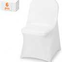 6Pcs Stretch Spandex Folding Chair Covers, Stretch Fitted