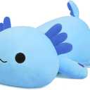 Plush Axolotl Toy Plush Pillow Axolotl Stuffed Animal Toy Cute Plushies Kids Plush Toy Pillow(Blue,30cm/11.8in)