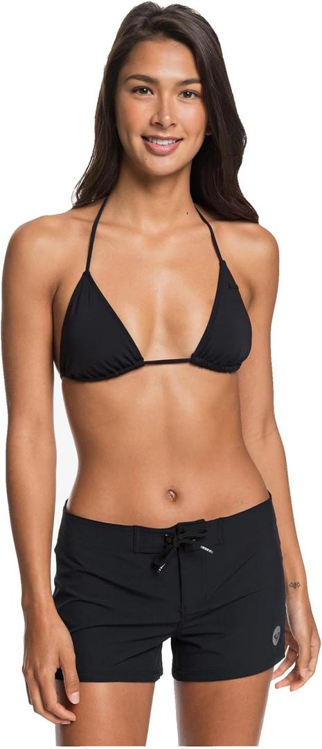 Roxy Women's Board Quick Dry Bathing Suit Shorts, 2" Inseam-Swimsuit Bottoms (XS) (True Black)