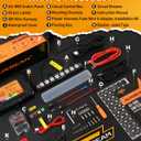 Auxbeam 8 Gang Slim Switch Panel RGB AS-R80 Toggle Momentary Pulsed Dimmable Backlight 80A Multifunction Switch Panel with Memory Function for 12-24V Truck Offroad Car Marine 