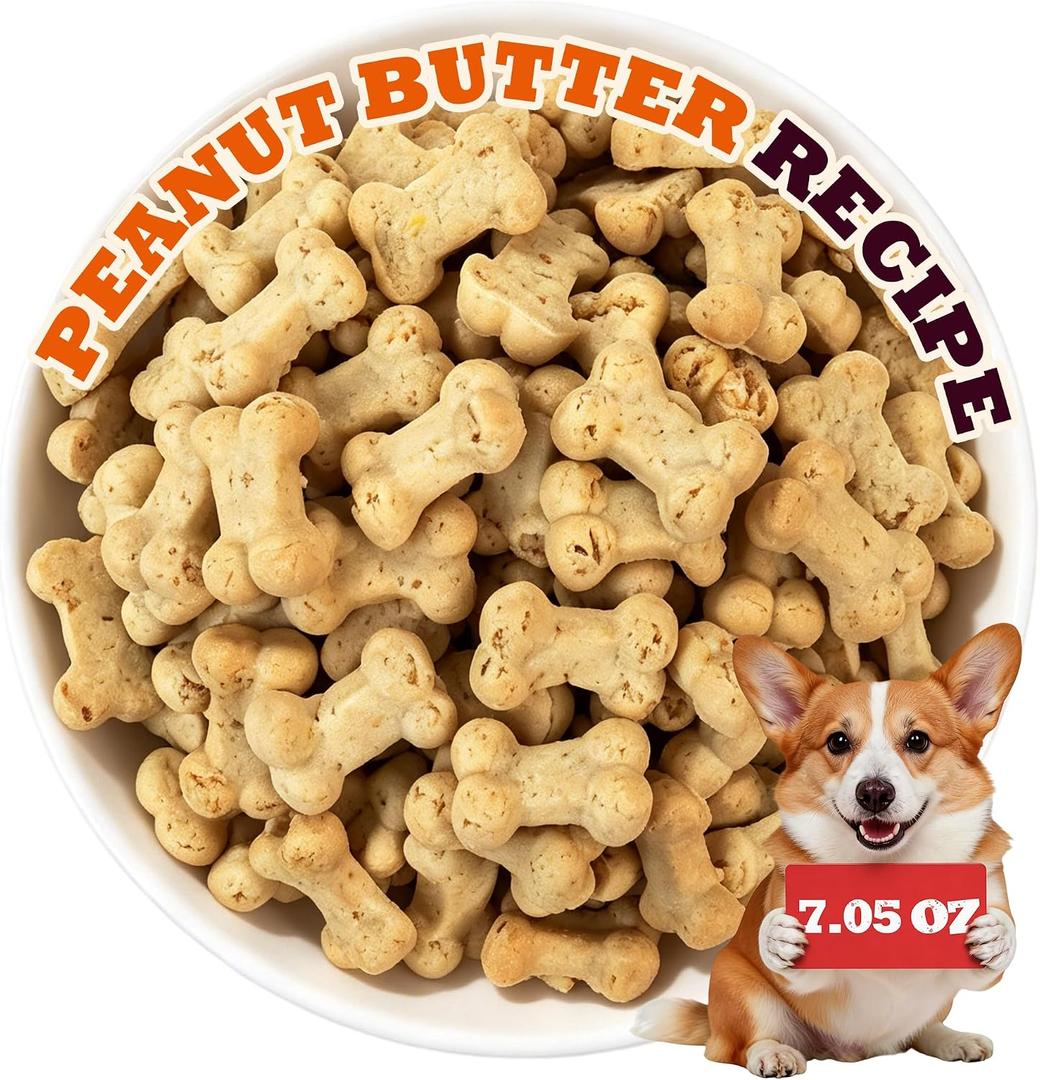 Peanut Butter Dog Treats, High Protein, Chicken Flavor 7.05 oz | Limited Ingredient Training Treats, Healthy Dog Biscuits for Small, Medium and Large Breeds with Muscle Support