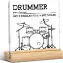 Drummer Gifts for Women Men, Drumming Gifts for Drummer Teen Drum Player Drum Room Music Room Studio Bedroom Wood Sign Decor