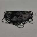 RoseSeek Women's Y2K Tie Dye Backless Mesh Halter Tops Crisscross Crop Lettuce Trim Bandana Camisole Top Black and White Small