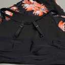 Herseas Women's Black Bikini Sets High Waisted Two Pieces Popular Swimsuits High Round Neck Crop Padded Top Modest Tropical Leaf Print Bottom Bathing Suits Beach Vacation Clothes Small