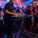 DJ Table Stand Audio Mixer Stand Portable Booth - 35" x 17.3" Versatile DJ Booth Stand for Piano, Laptops, Controllers, Midi Keyboards, and Audio Mixers, Mixer Pioneer DJ Controller Equipment