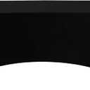 Spandex Table Cover for 8FT or 4ft or 6ft Table Universal Fitted Stretch Tablecloth for Party, Banquet, Wedding and Events-Black