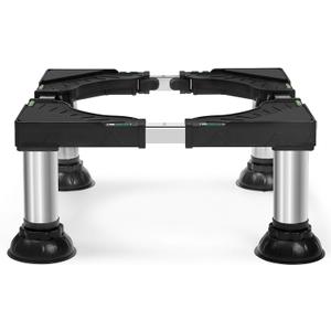 Nefish Mini Fridge Stand Height 7"-8.4" Adjustable Washer and Dryer Stand with 4 Strong Feet Heavy Duty Washing Machine Stand Base Laundry Pedestal Universal Platform for Home 16-24 Inch Appliance