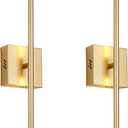 20.4 Inch Hardwired Wall Sconces Set of Two, 3000K Warm White Dimmable Modern Wall Sconces, 350 Rotate LED Light Fixtures Wall Lamp for Bathroom Living Room Bedroom Bedside, Gold