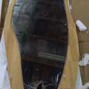 WoodsWhisper 69"X 24" Soild Wood Mirror Full Length, Wavy Wall Mirror, Lights Irregular Led Full Length Mirror Shatter-Proof Hanging or Leaning Against Wall for Cloakroom/Bedroom/Living Room (Nature)