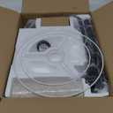 Upgraded Dimmable Floor Lamp, 1000 Lumens LED Edison Bulb Included, Arc Floor Lamps for Living Room Modern Standing Lamp with Linen Shade, Tall Lamp for Bedroom Office Dining Room- Black