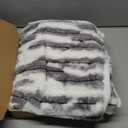 Fluffy Faux Fur Throw Blanket for Couch, Ultra Soft Plush Blanket - Perfect Valentine's Day Birthday Gifts for Women Mom, Luxury Fuzzy Blanket for Sofa Bedroom, Machine Washable, 50"x60", Gray