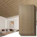Art3d 6-Pack Slat Design 3D Wall Panels for Interior Wall Decor, 2x4 FT PVC Decorative Drop Ceiling Tiles - Walnut, 24 x 48in.