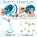 Fumete 72 Pcs Blue Little Pumpkin Baby Shower Decorations Fall a Little Pumpkin Is on His Way Hanging Swirls Autumn Thanksgiving Baby Shower Party Ceiling Streamers Decor for Home Party Supplies